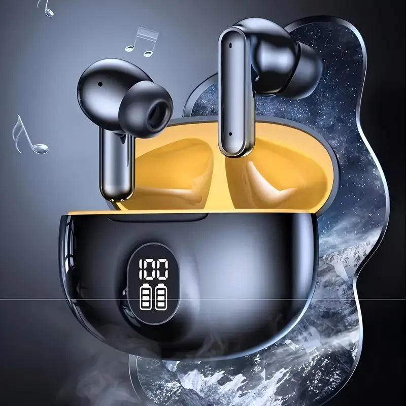 Wireless Earbuds with LED Power Display, HiFi Stereo Sound