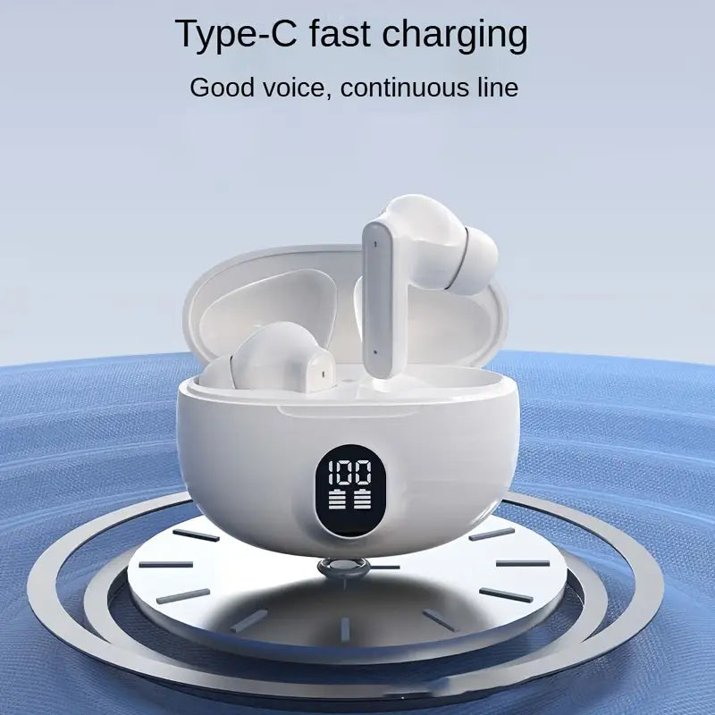 Wireless Earbuds with LED Power Display, HiFi Stereo Sound
