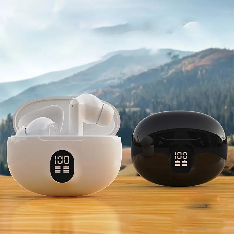 Wireless Earbuds with LED Power Display, HiFi Stereo Sound