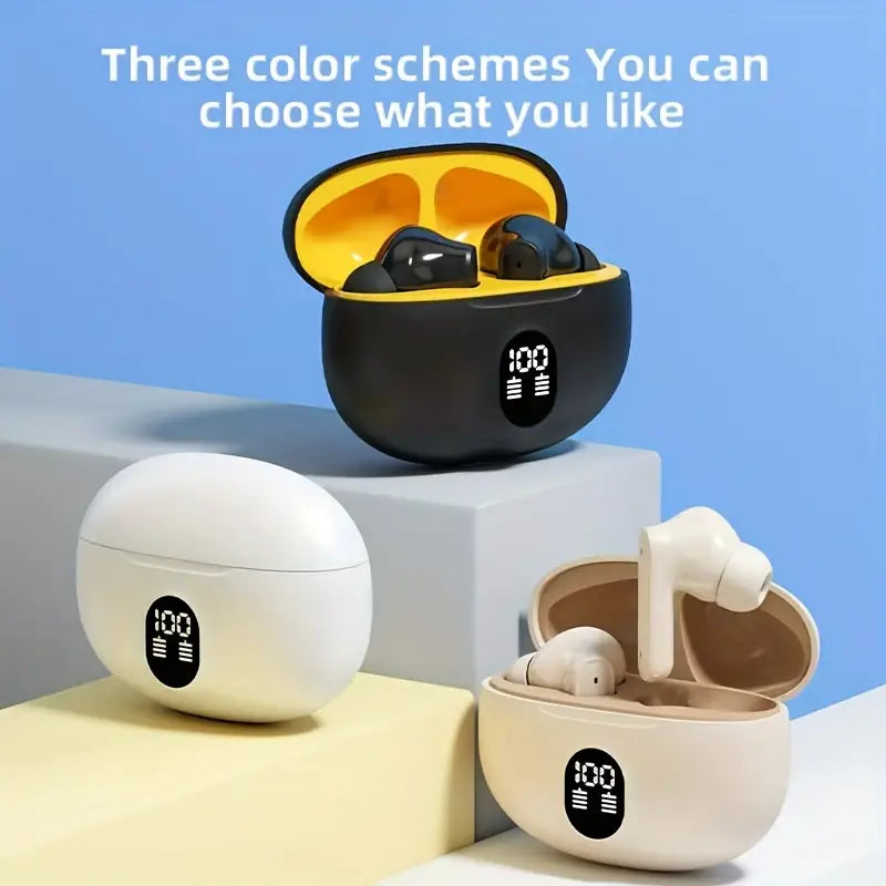 Wireless Earbuds with LED Power Display, HiFi Stereo Sound
