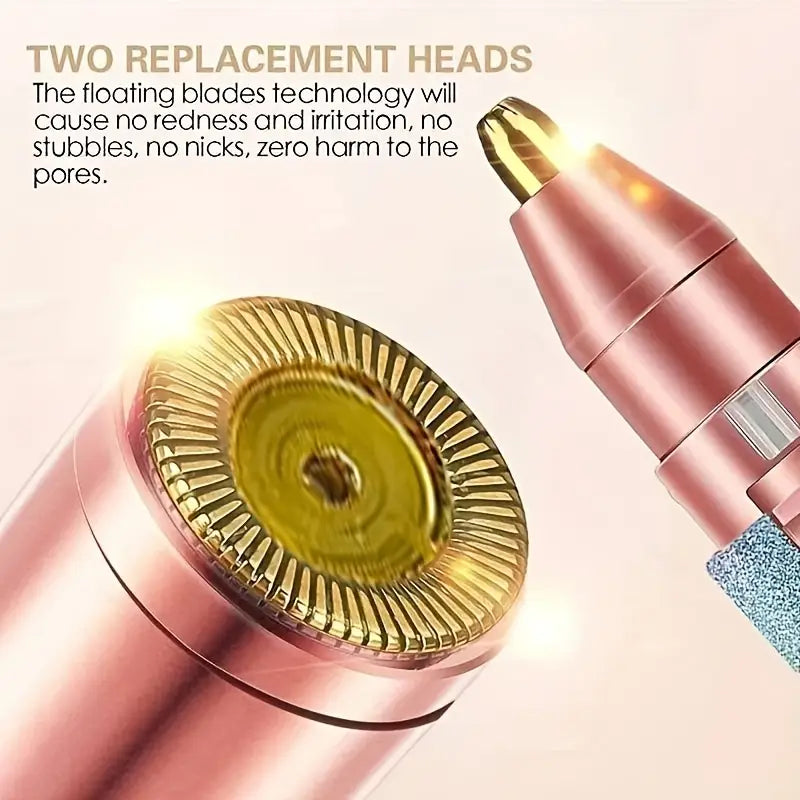 2 in 1 Electric Eyebrow Trimmer Rechargeable Hair Remover